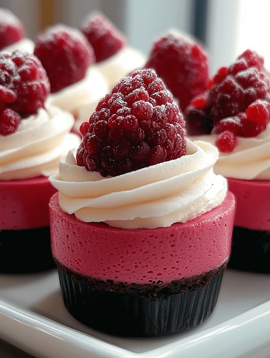 Raspberry Mousse Mini Cakes