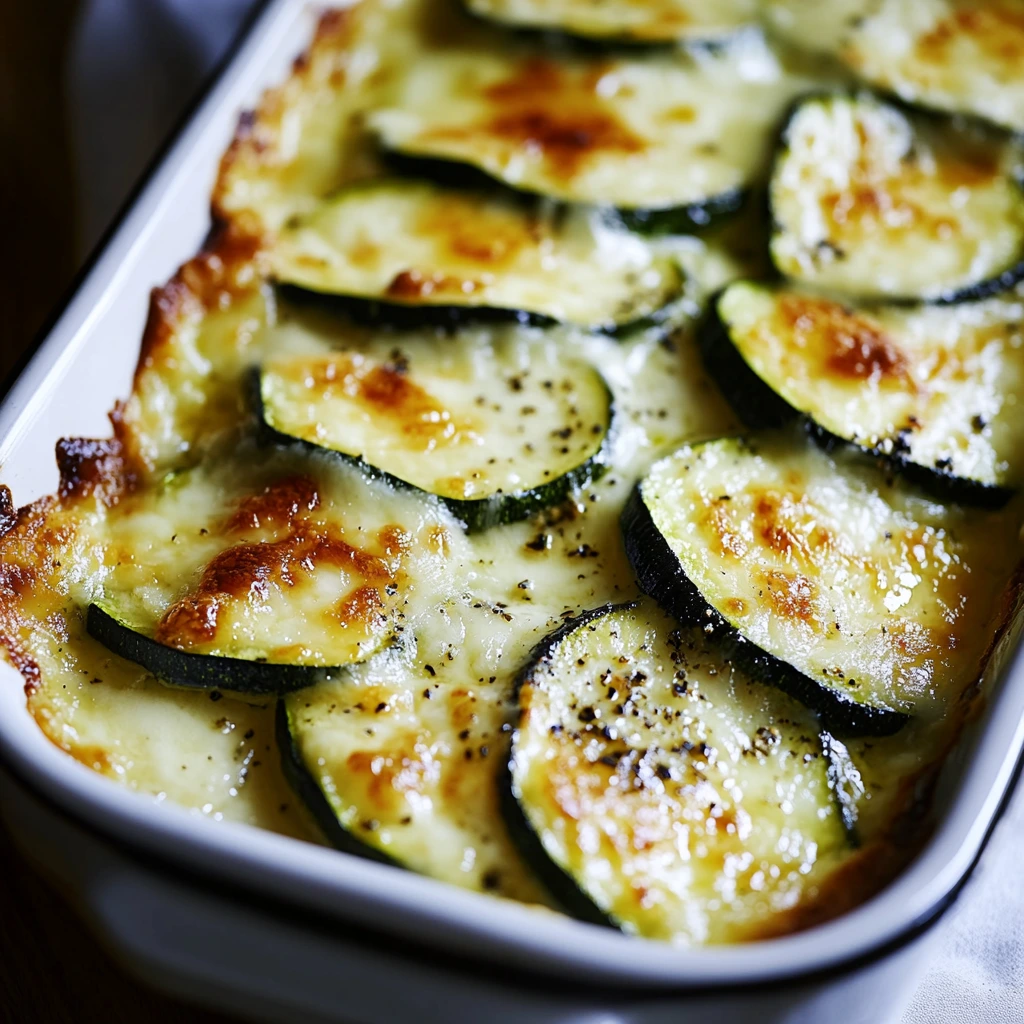 Zucchini with three cheeses
