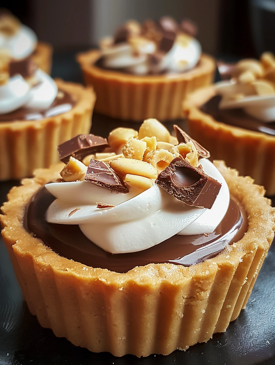 Vanilla Peanut Chocolate Tarts