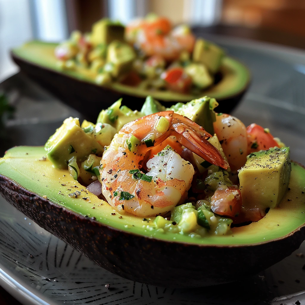 Stuffed Avocado with Shrimp