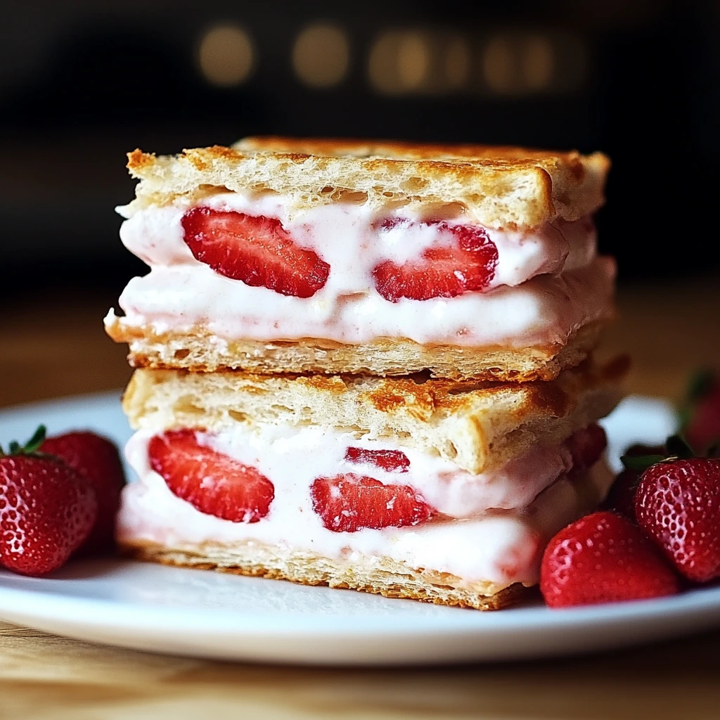 Strawberry ice sandwiches