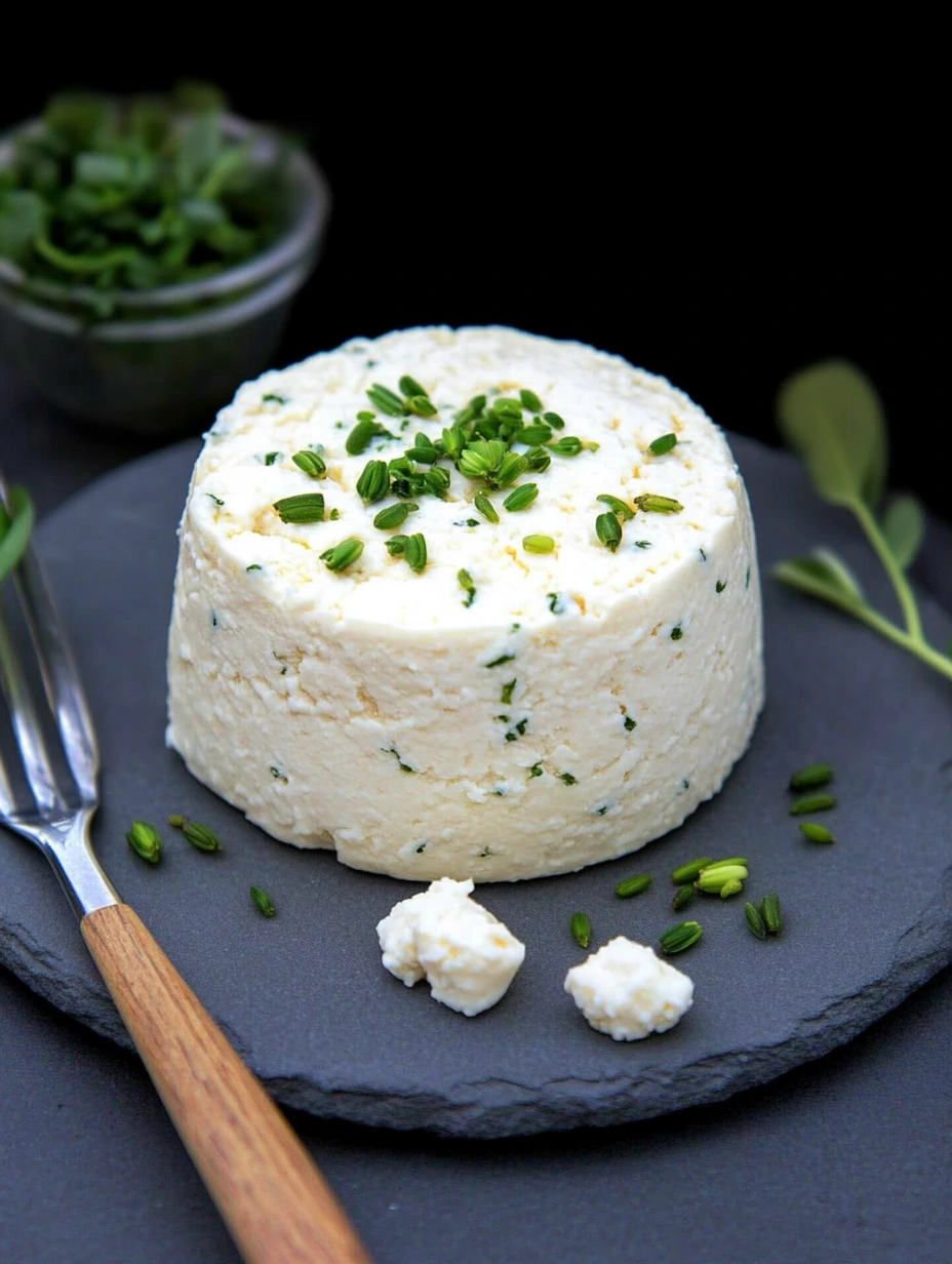 Homemade garlic and herbs Boursin
