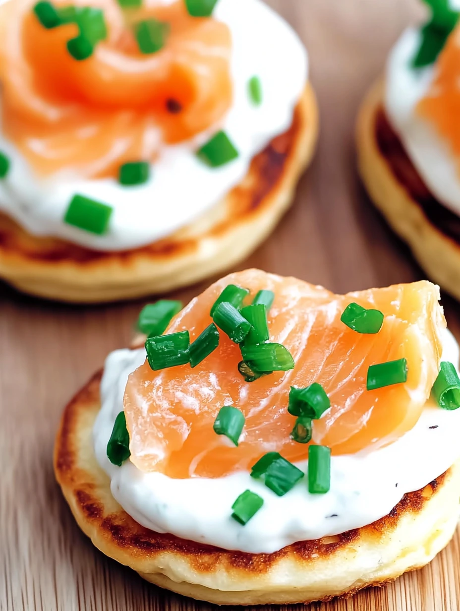 Blinis au saumon et crème