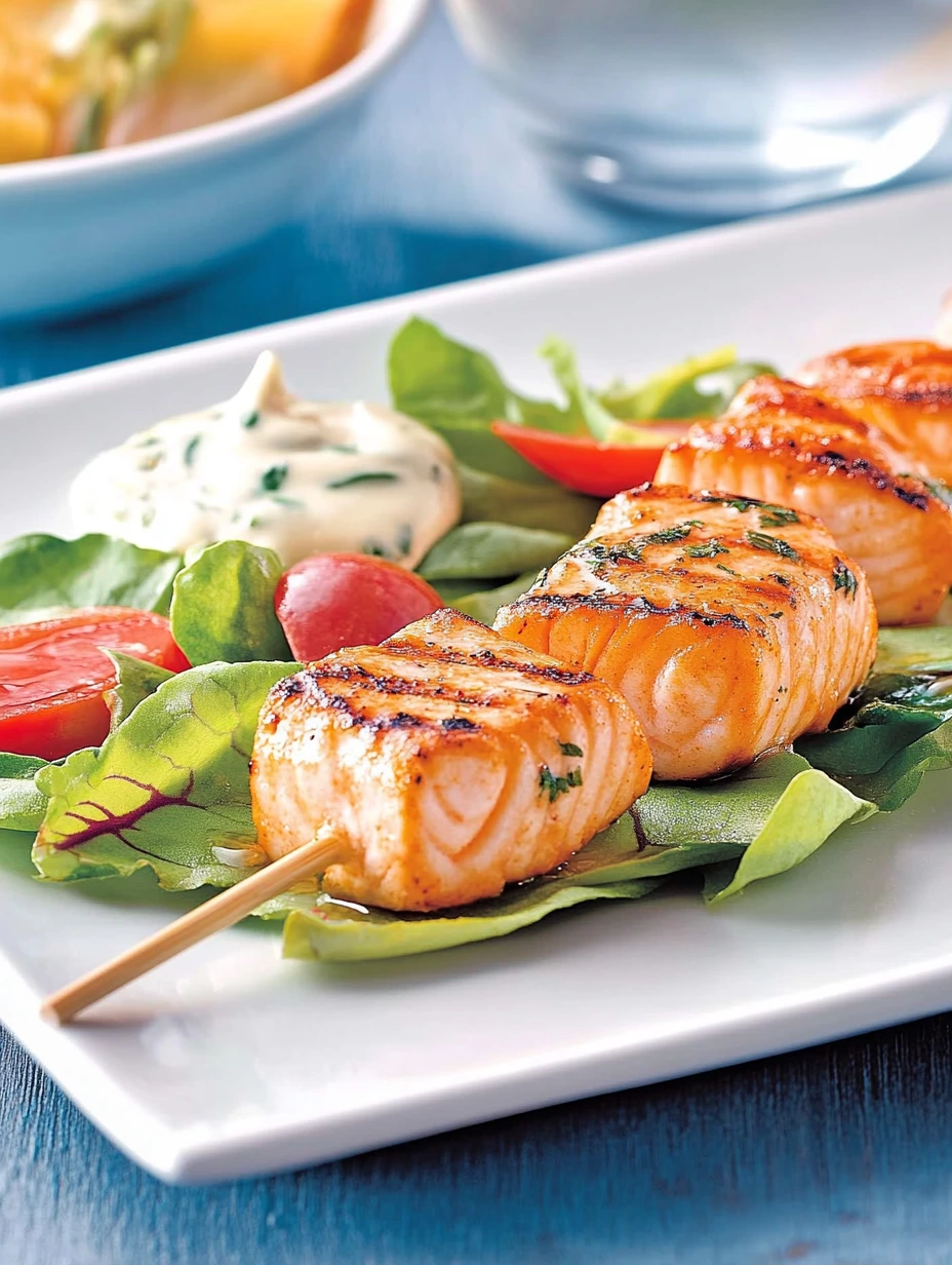 Salmon skewers