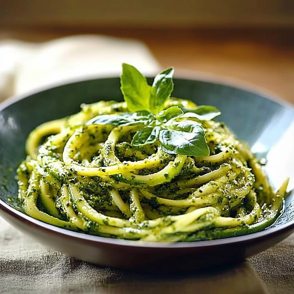 Pesto zucchini pasta
