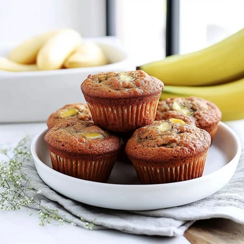 Soft and fluffy banana muffins (inspired by banana bread)