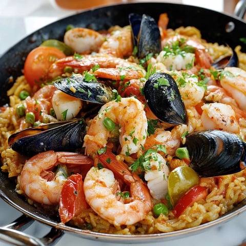 Frozen seafood rice with veggies