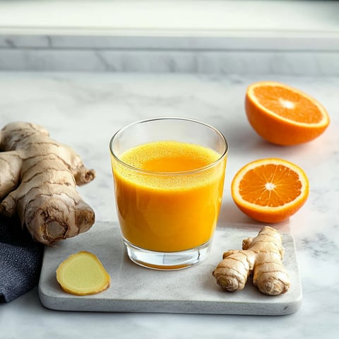 Fresh ginger shot drink