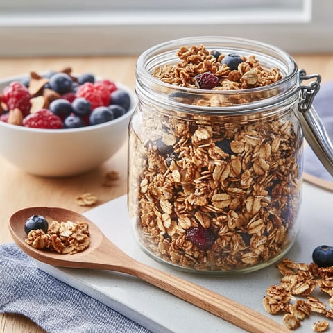 Crispy sugar-free granola – Delicious & Healthy