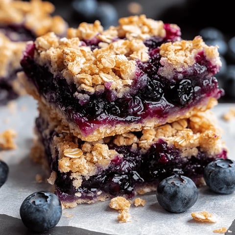 Balanced oat-blueberry squares
