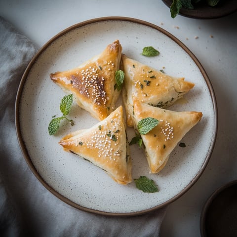 Crispy feta and mint