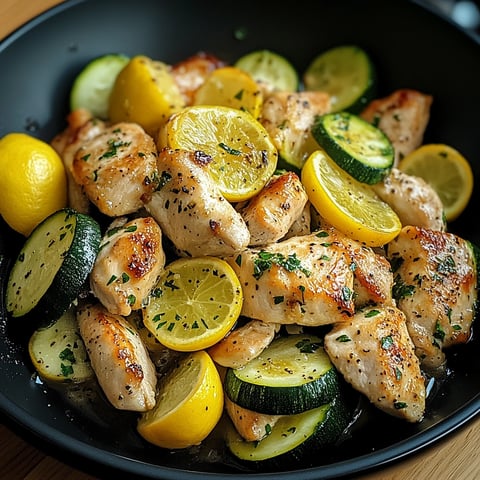 Chicken zucchini lemon